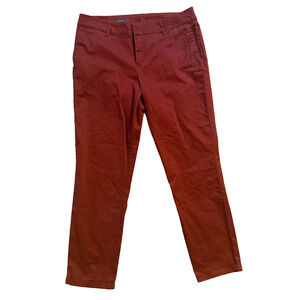 Kut from the Kloth Trouser Skinny Pants Size 12 Burgundy Wine Stretch Work